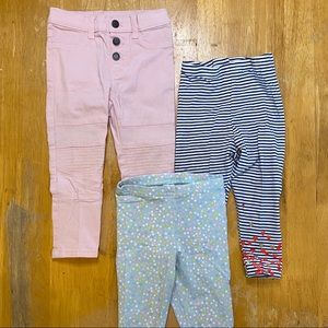 Set of 3 toddler girl pants